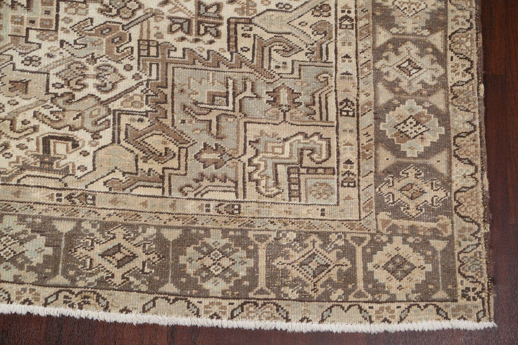 Distressed Heriz Persian Area Rug 9x13