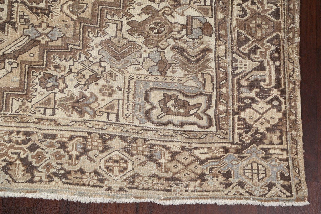 Distressed Heriz Persian Area Rug 9x12