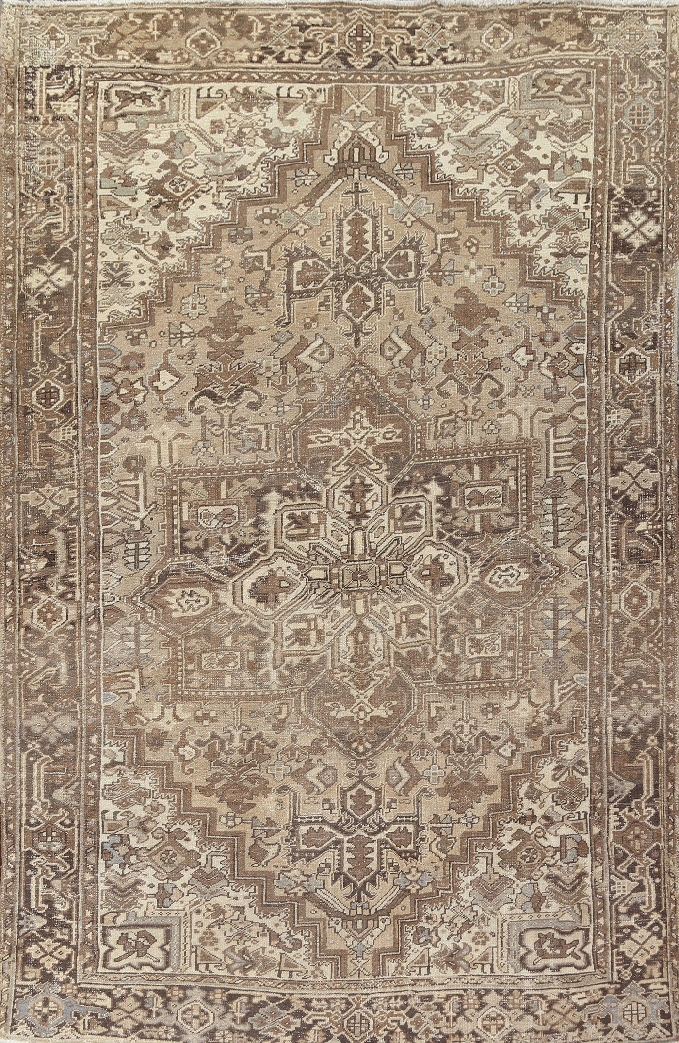 Distressed Heriz Persian Area Rug 9x12