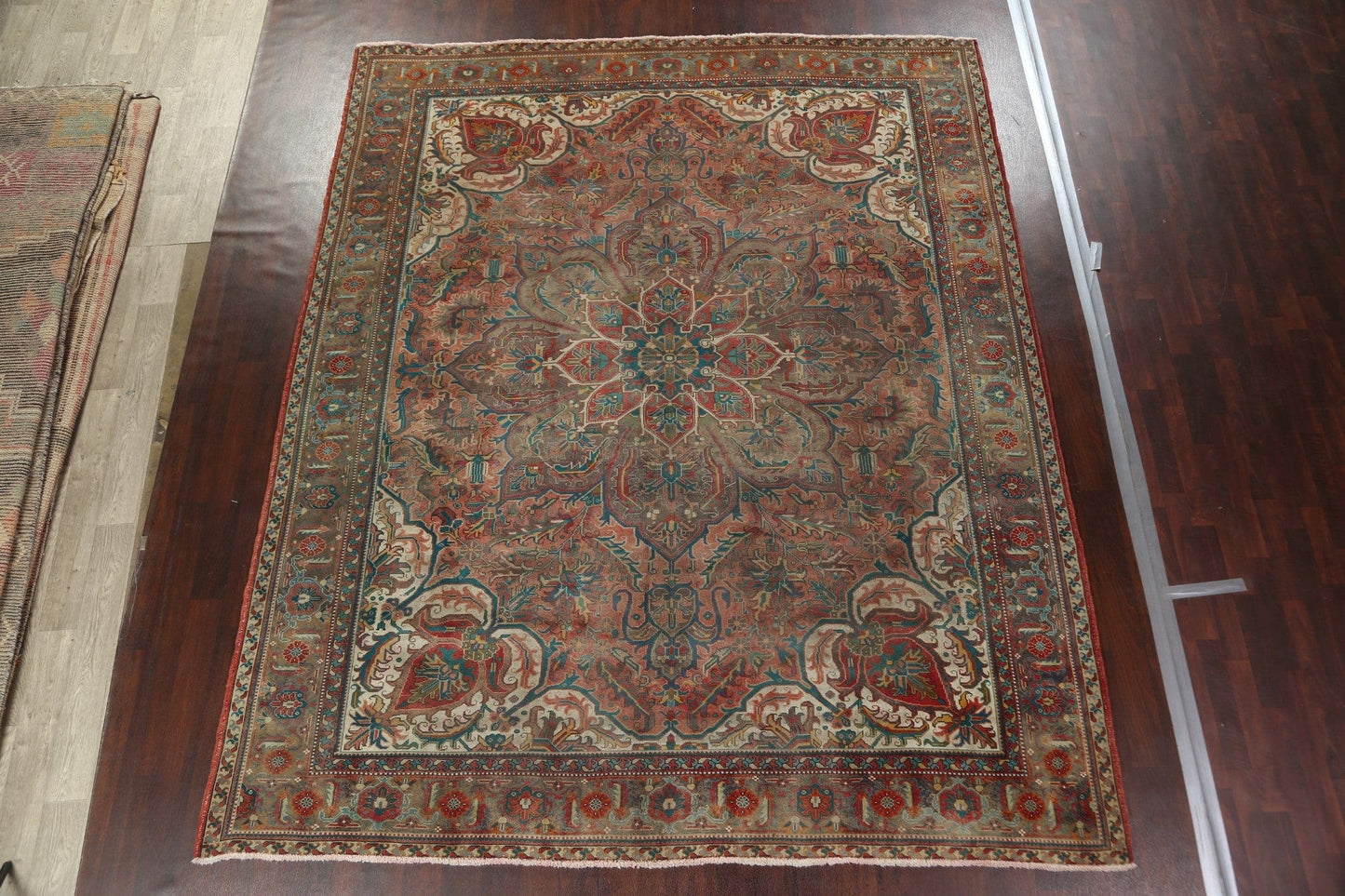 Distressed Heriz Persian Area Rug 10x12