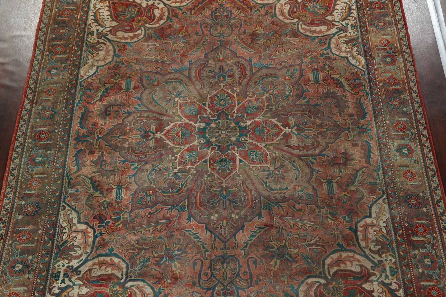 Distressed Heriz Persian Area Rug 10x12