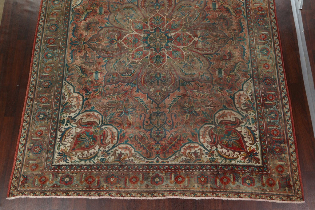 Distressed Heriz Persian Area Rug 10x12