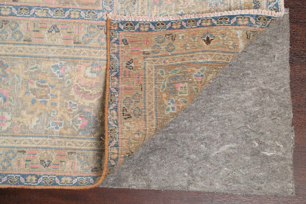 Distressed Mashad Persian Area Rug 10x12