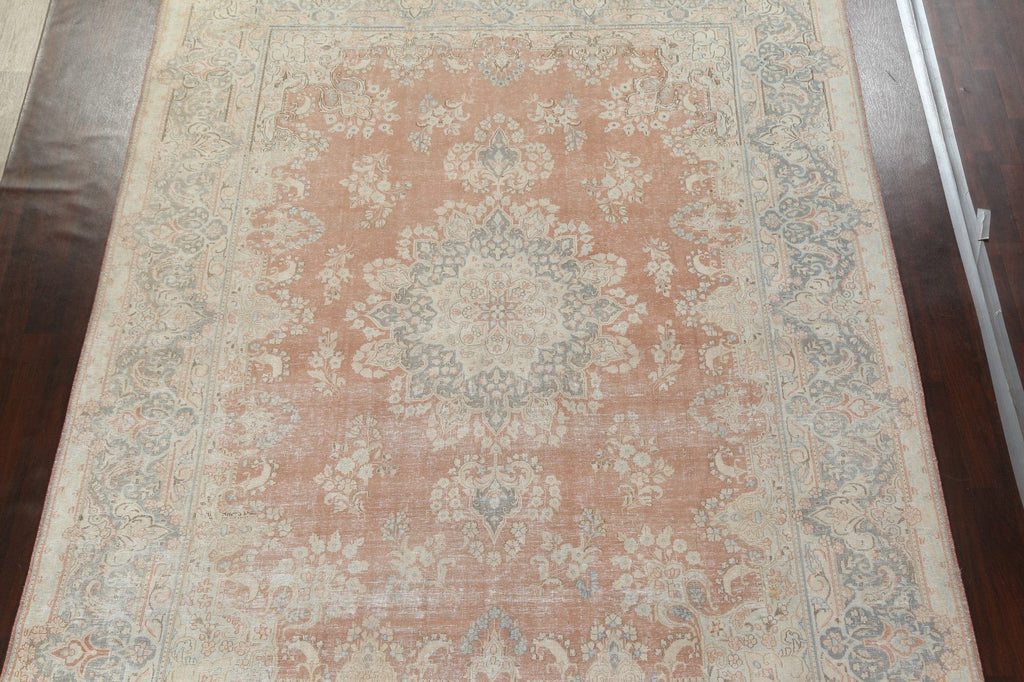 Distressed Kerman Persian Area Rug 10x13