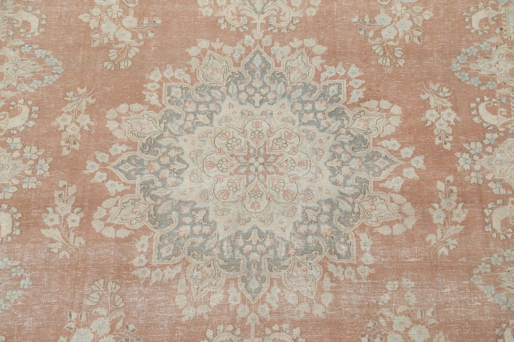 Distressed Kerman Persian Area Rug 10x13