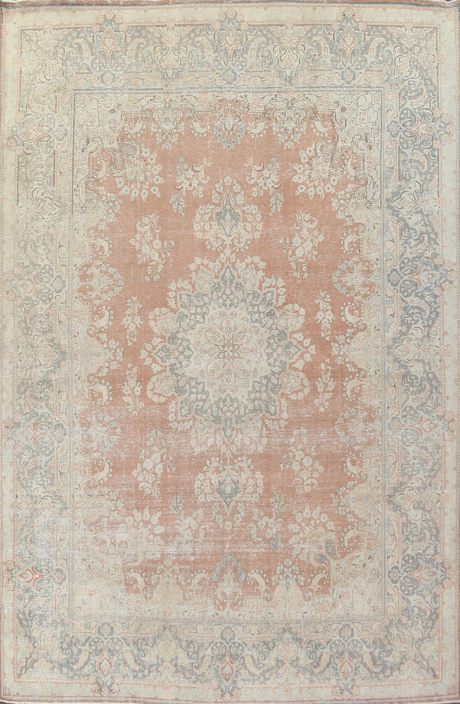 Distressed Kerman Persian Area Rug 10x13