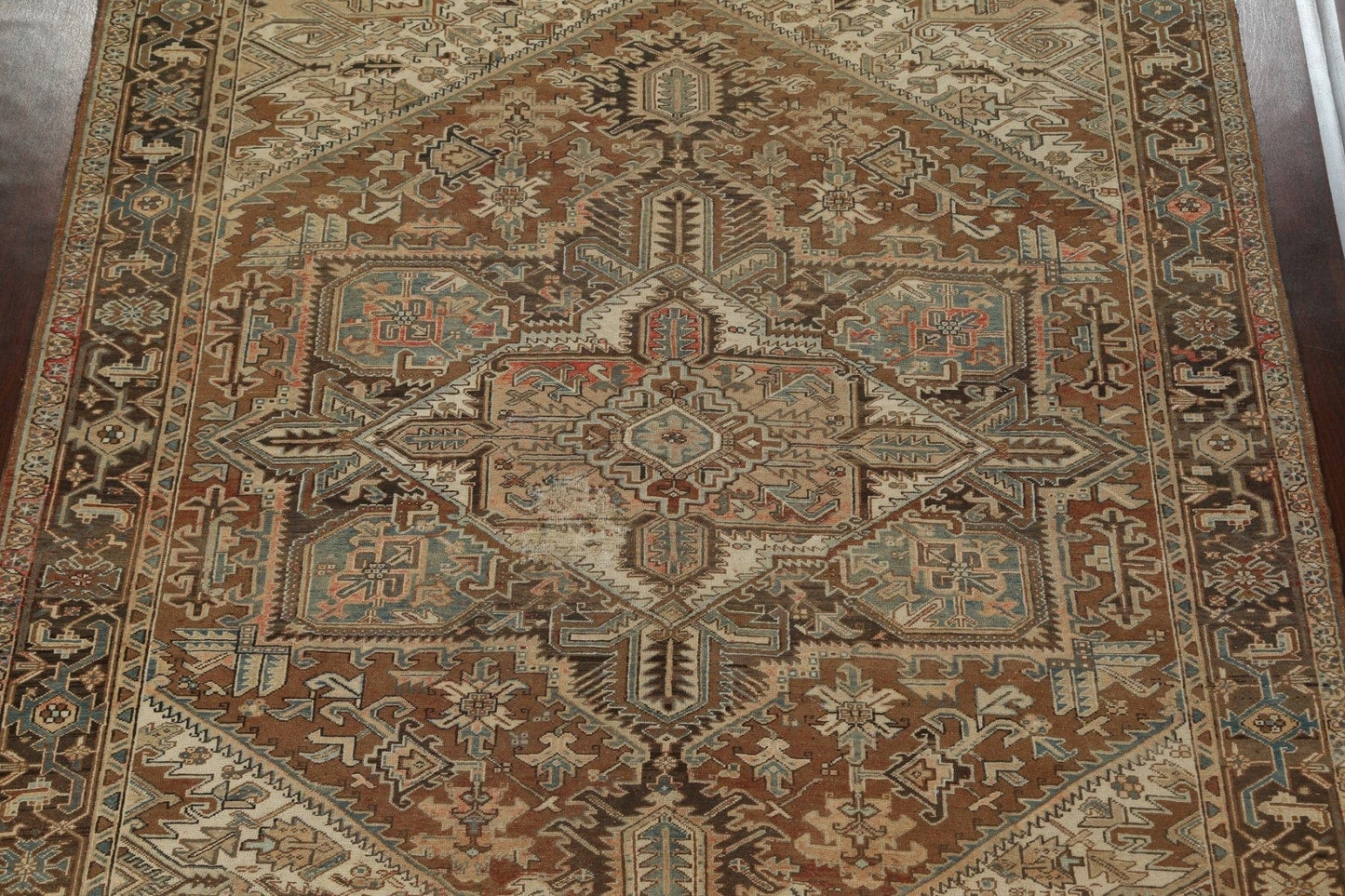 Distressed Heriz Persian Area Rug 10x12