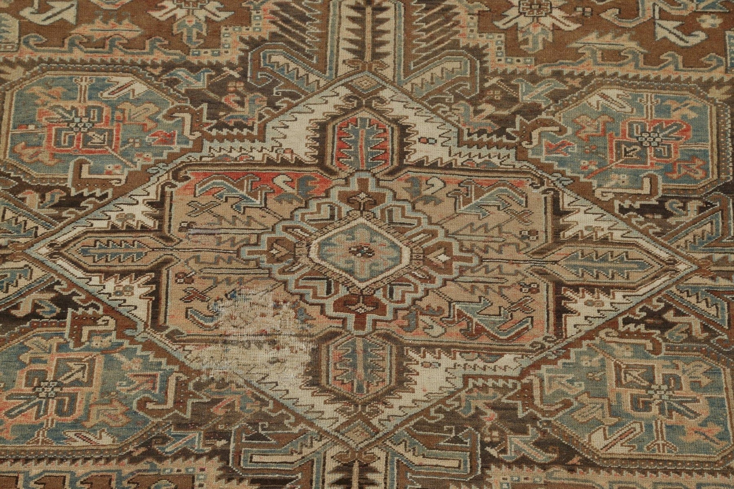 Distressed Heriz Persian Area Rug 10x12