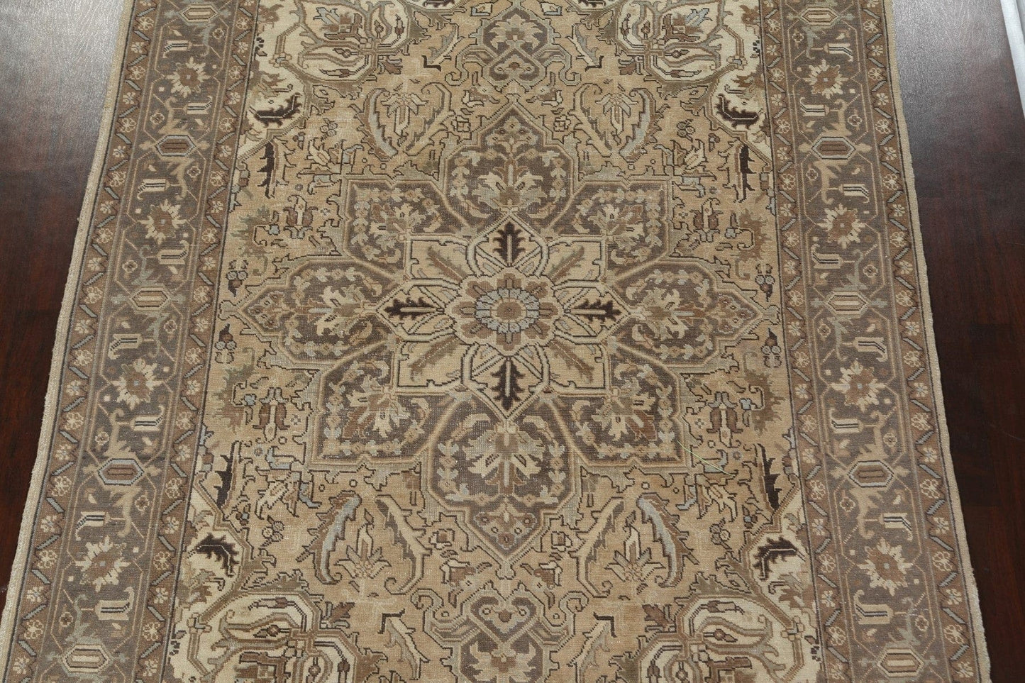 Distressed Heriz Persian Area Rug 8x11