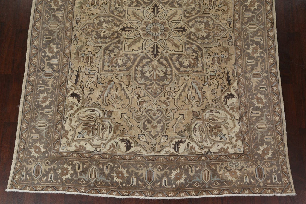 Distressed Heriz Persian Area Rug 8x11