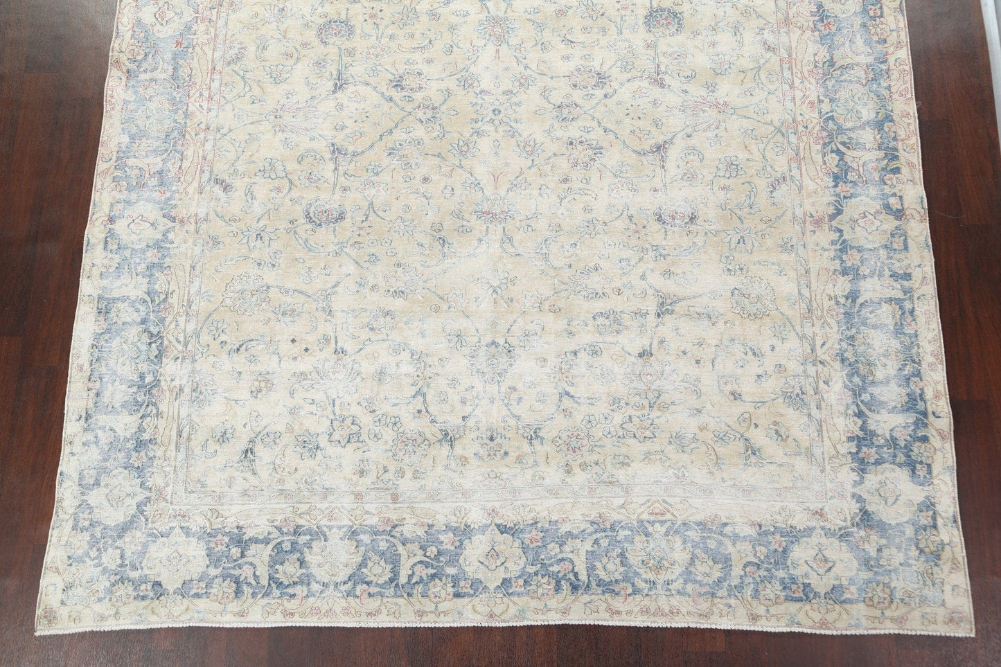 Antique Distressed Kerman Persian Area Rug 9x12