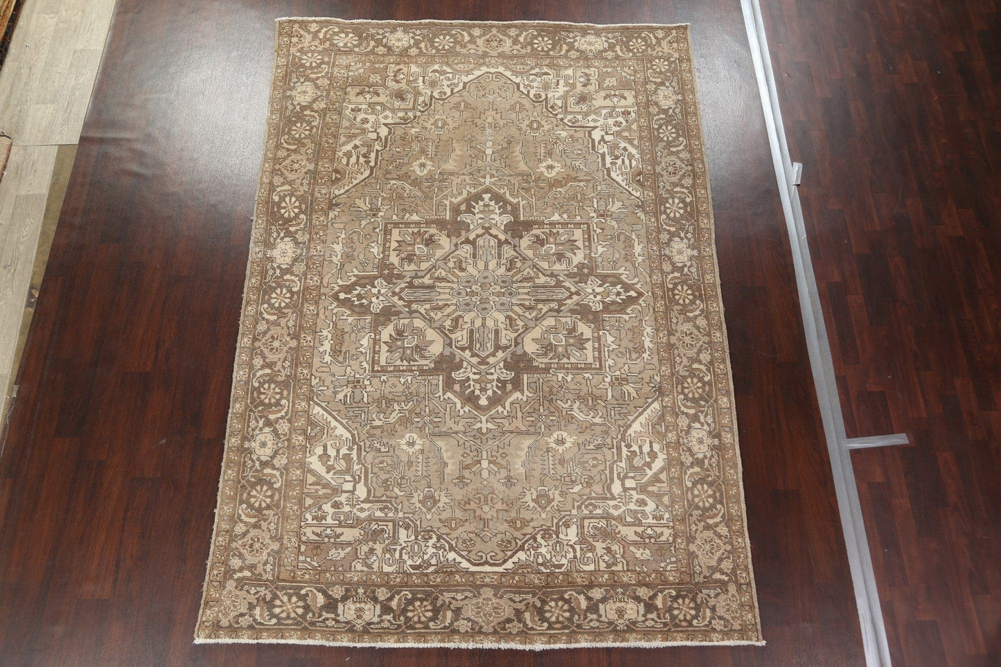 Vintage Distressed Heriz Persian Area Rug 8x11