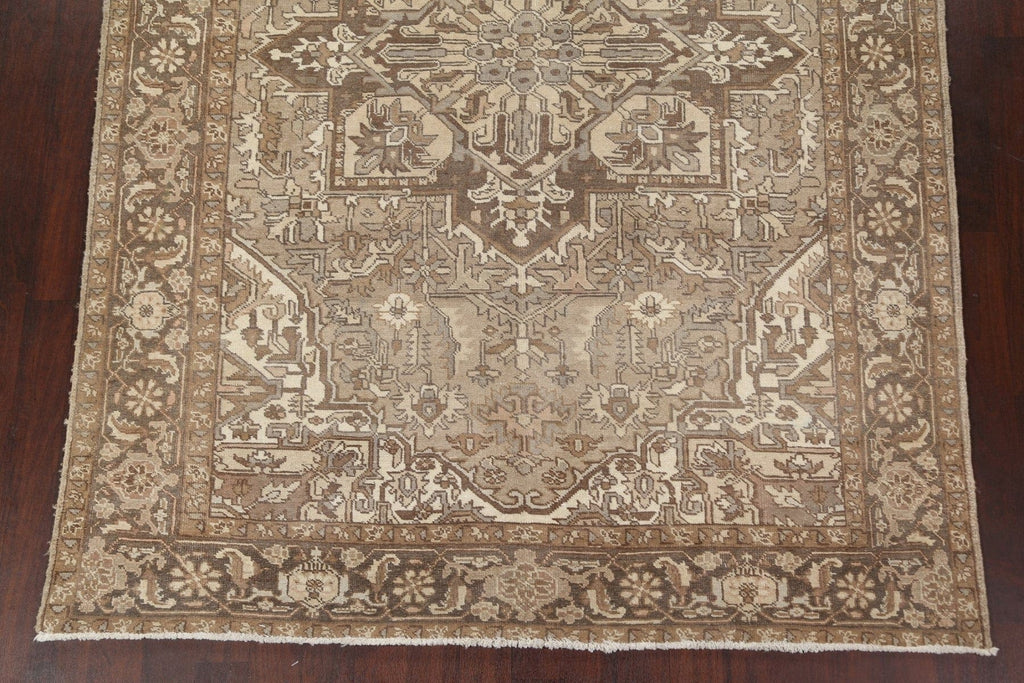 Vintage Distressed Heriz Persian Area Rug 8x11