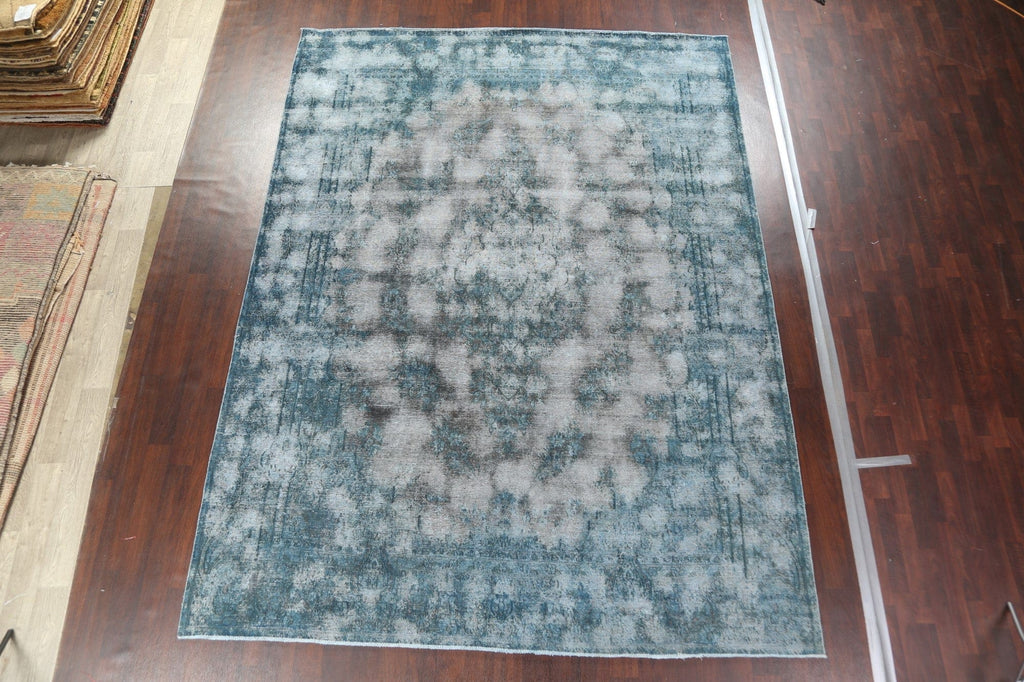 Distressed Kerman Persian Area Rug 9x13