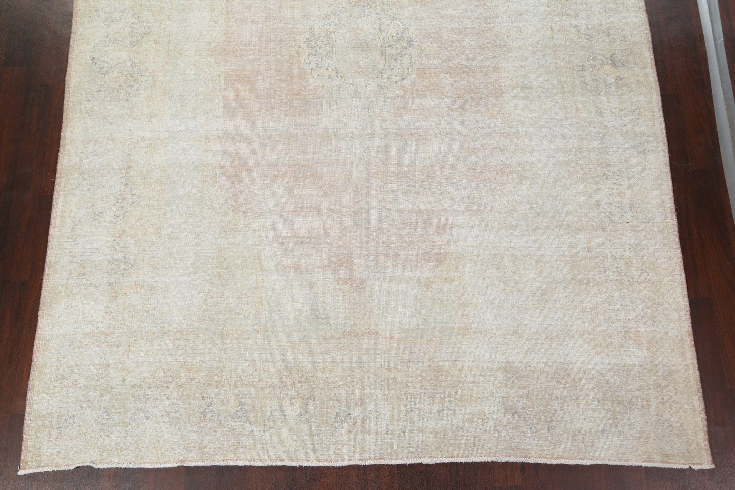 Muted Distressed Kerman Persian Area Rug 9x13