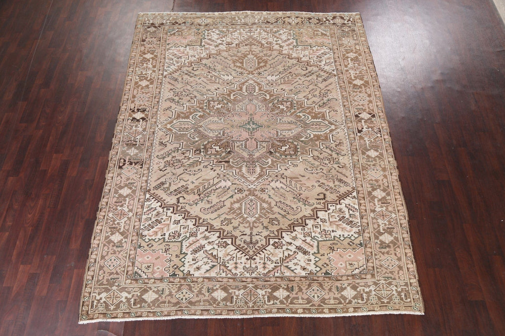 Vintage Heriz Persian Area Rug 8x11