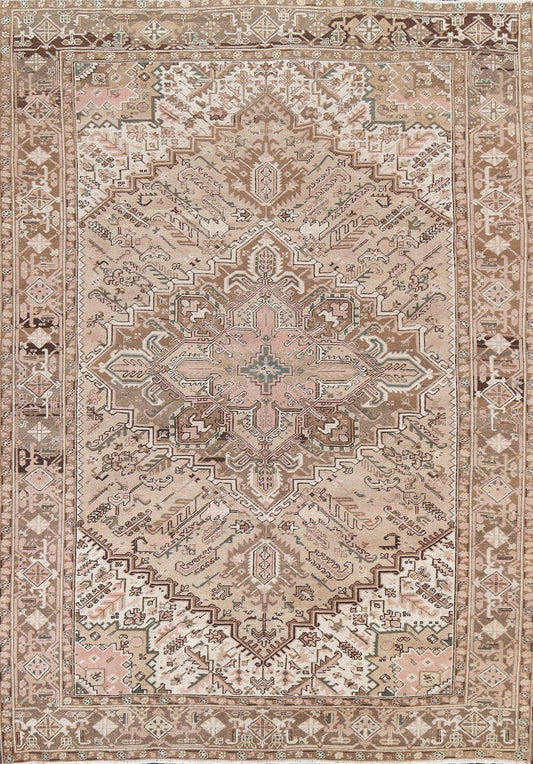 Vintage Heriz Persian Area Rug 8x11