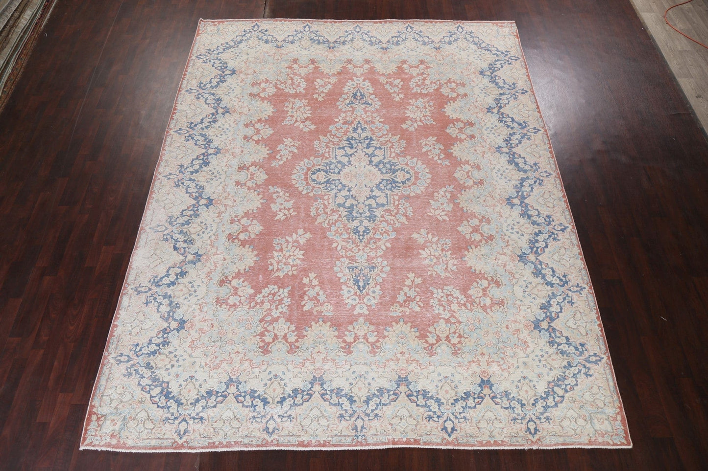 Distressed Kerman Persian Area Rug 10x13