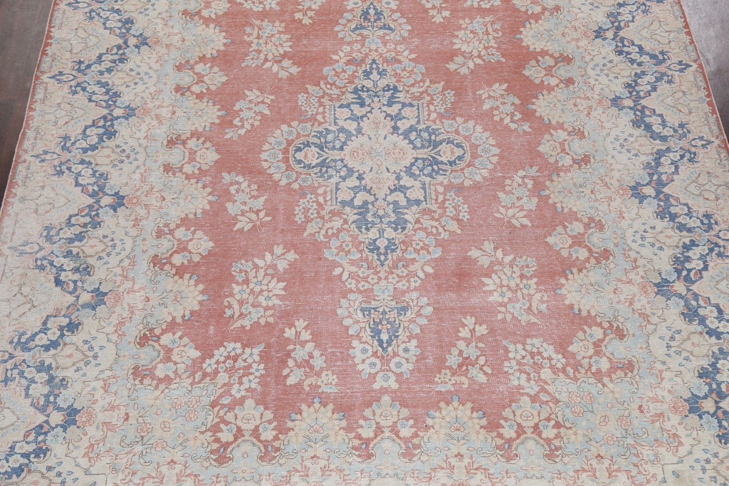 Distressed Kerman Persian Area Rug 10x13