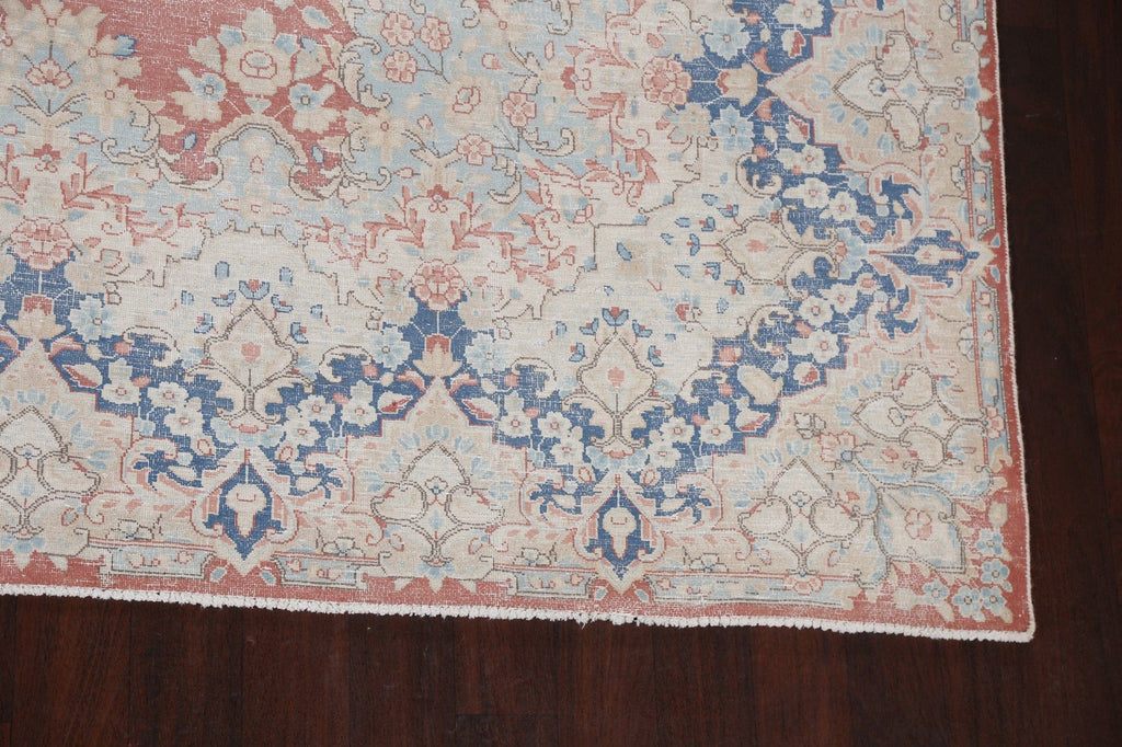 Distressed Kerman Persian Area Rug 10x13