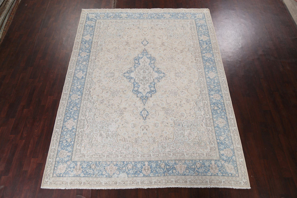 Distressed Kerman Persian Area Rug 9x12