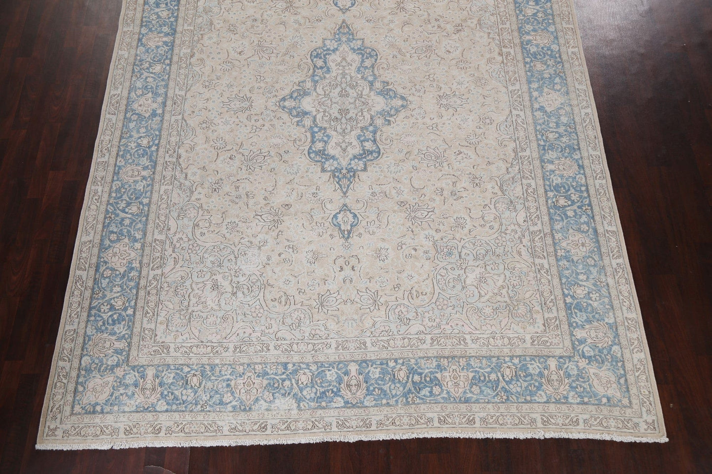 Distressed Kerman Persian Area Rug 9x12