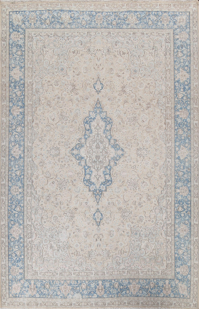 Distressed Kerman Persian Area Rug 9x12