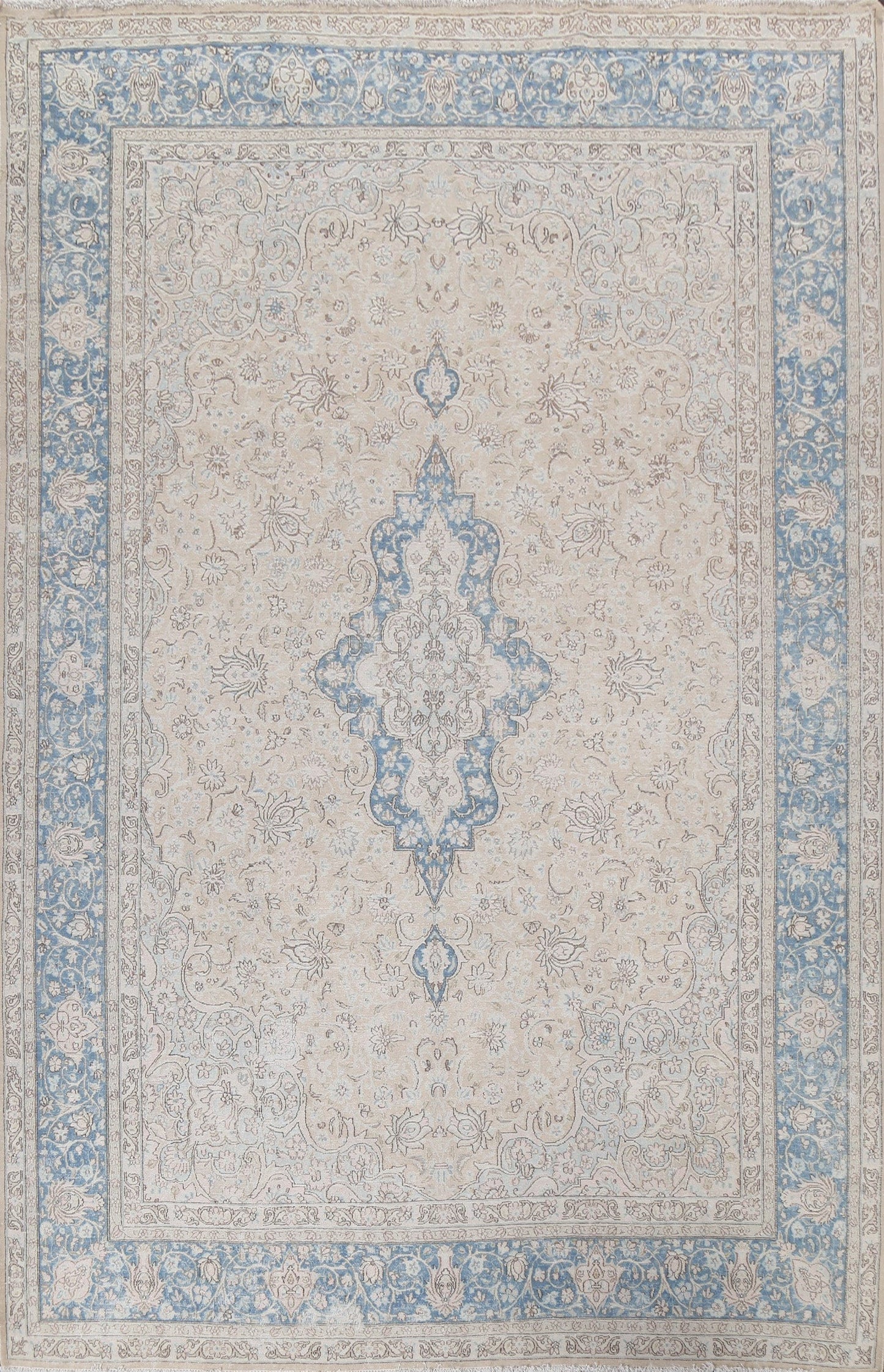 Distressed Kerman Persian Area Rug 9x12