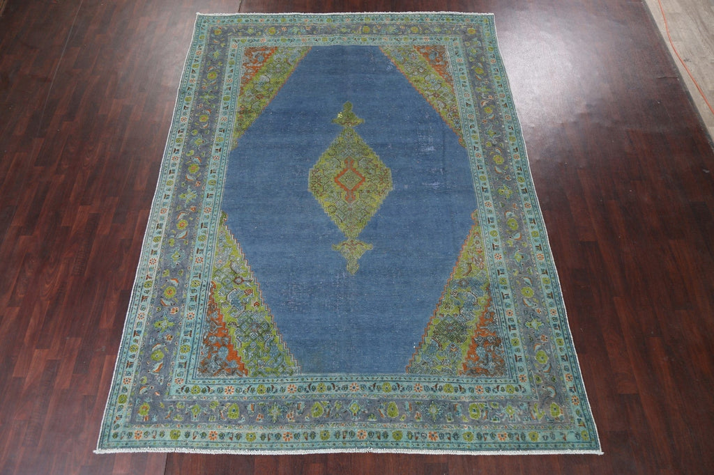 Over-Dye Hamedan Persian Area Rug 9x13