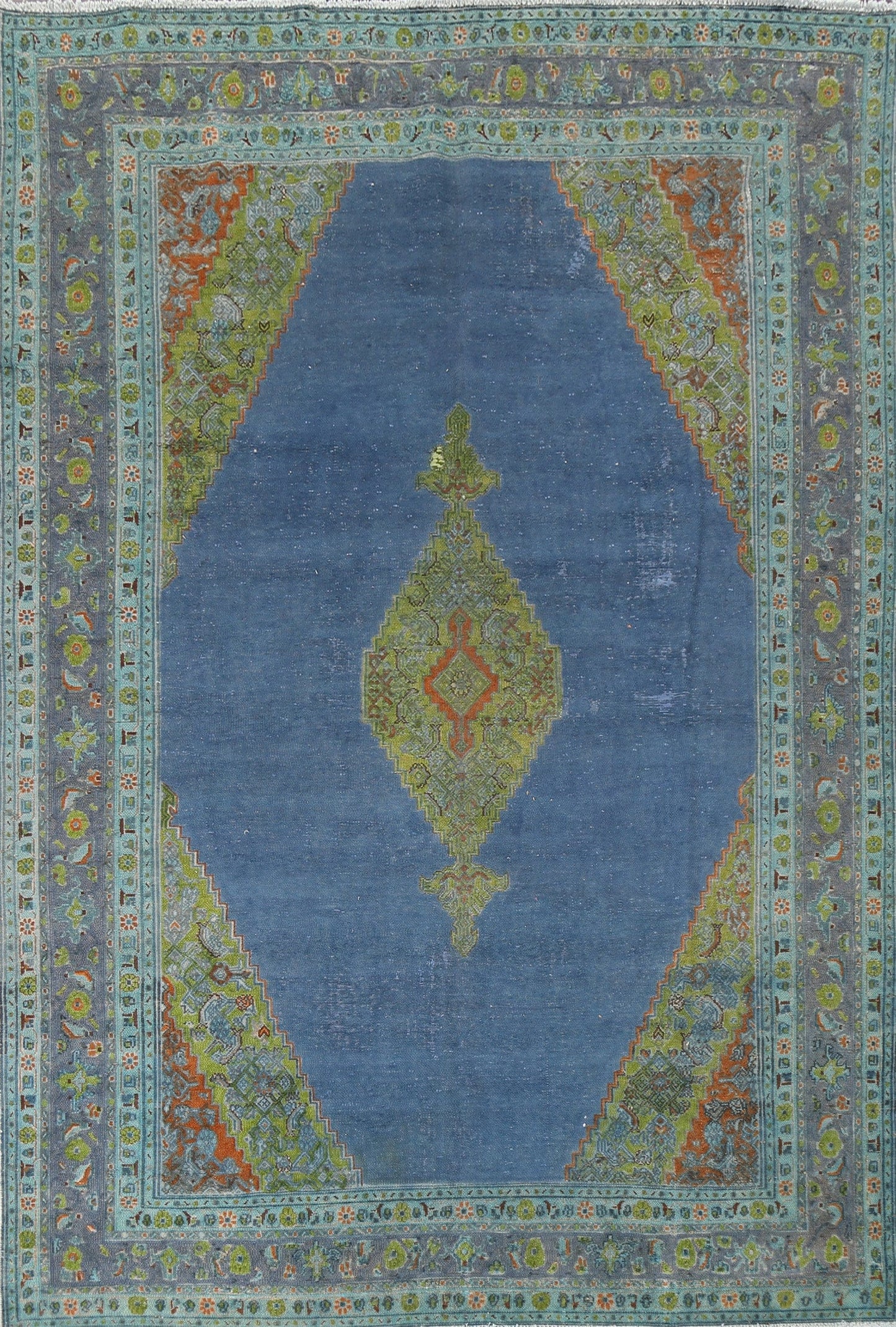 Over-Dye Hamedan Persian Area Rug 9x13