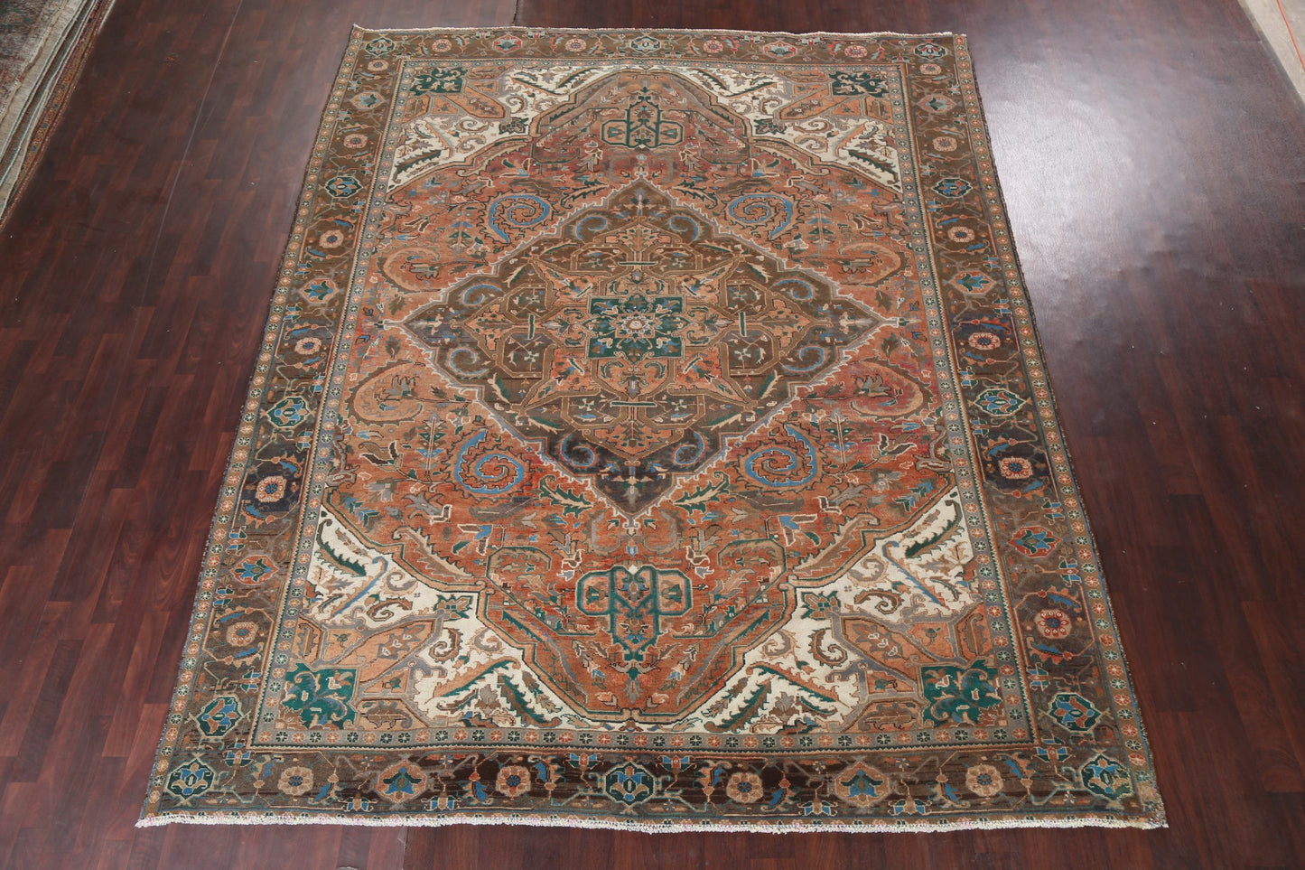 Geometric Heriz Persian Area Rug 10x12