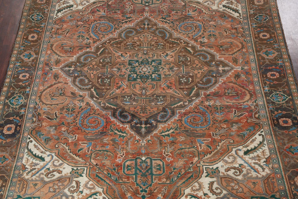 Geometric Heriz Persian Area Rug 10x12