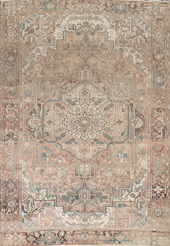 Geometric Heriz Persian Area Rug 8x12