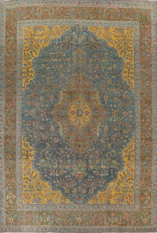 Over-Dyed Tabriz Persian Area Rug 10x13