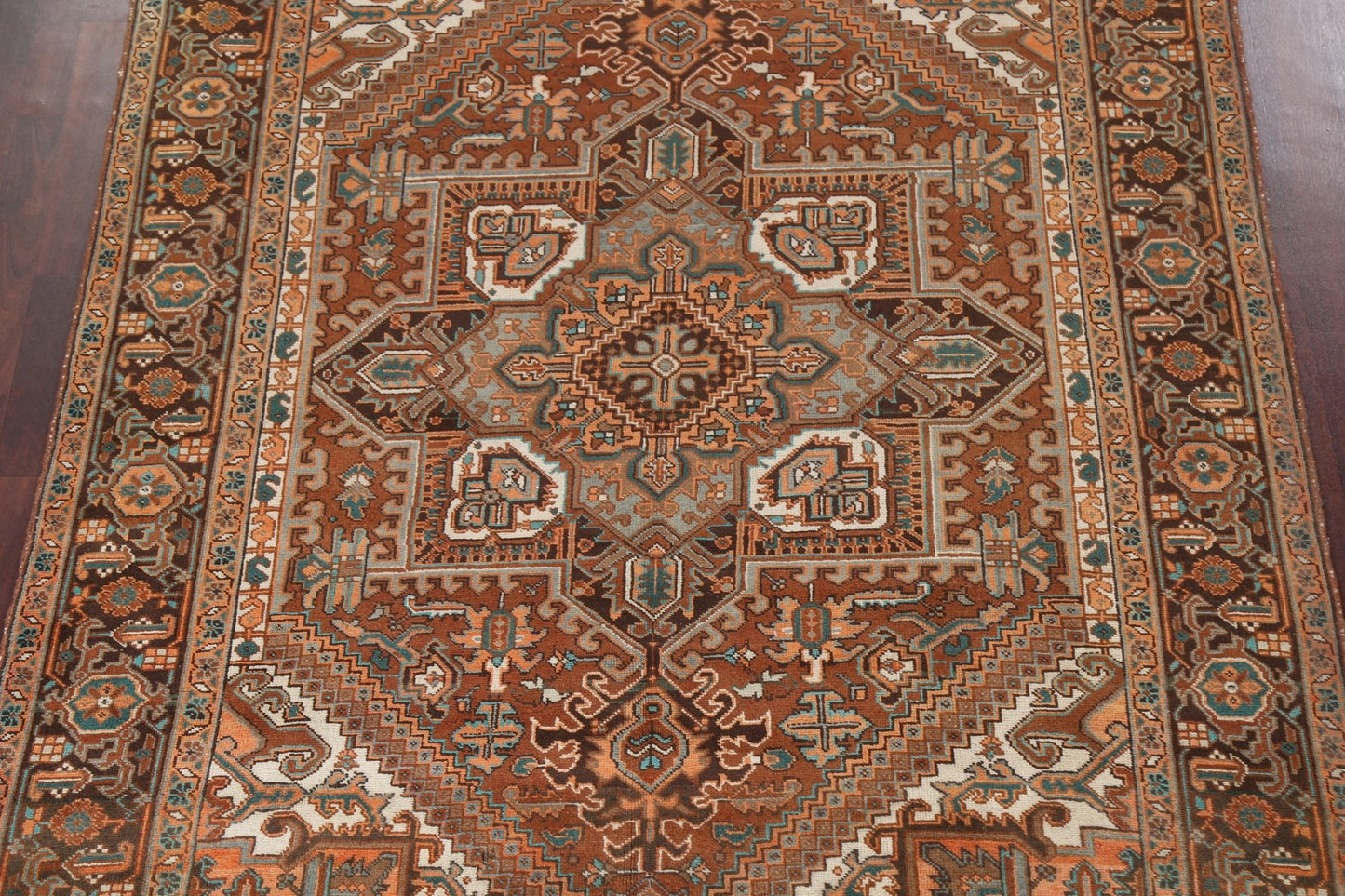 Geometric Heriz Persian Area Rug 7x10