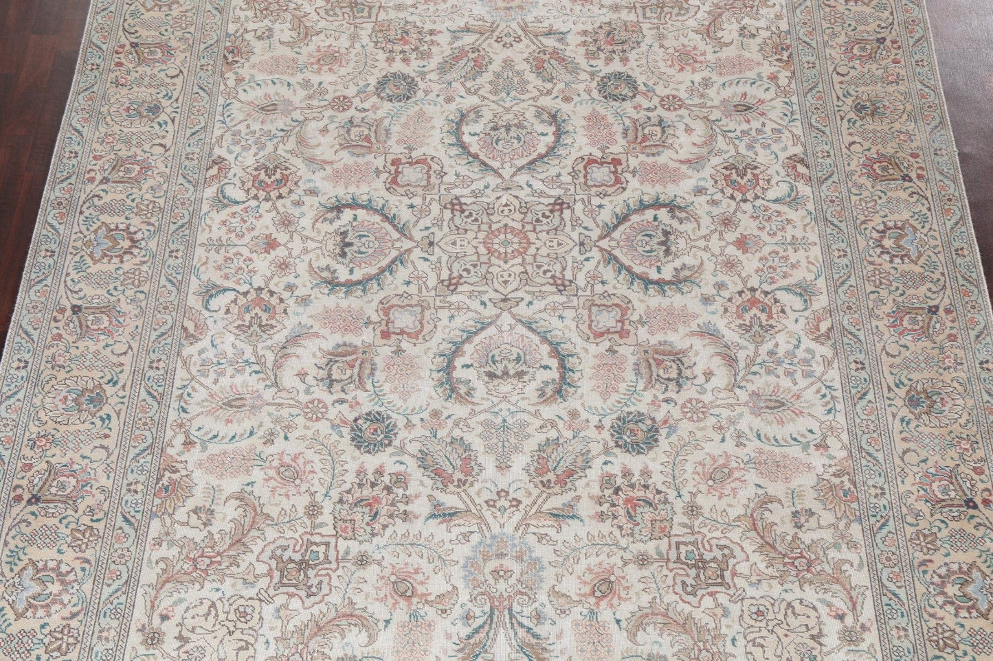 Muted Distressed Tabriz Persian Area Rug 8x11