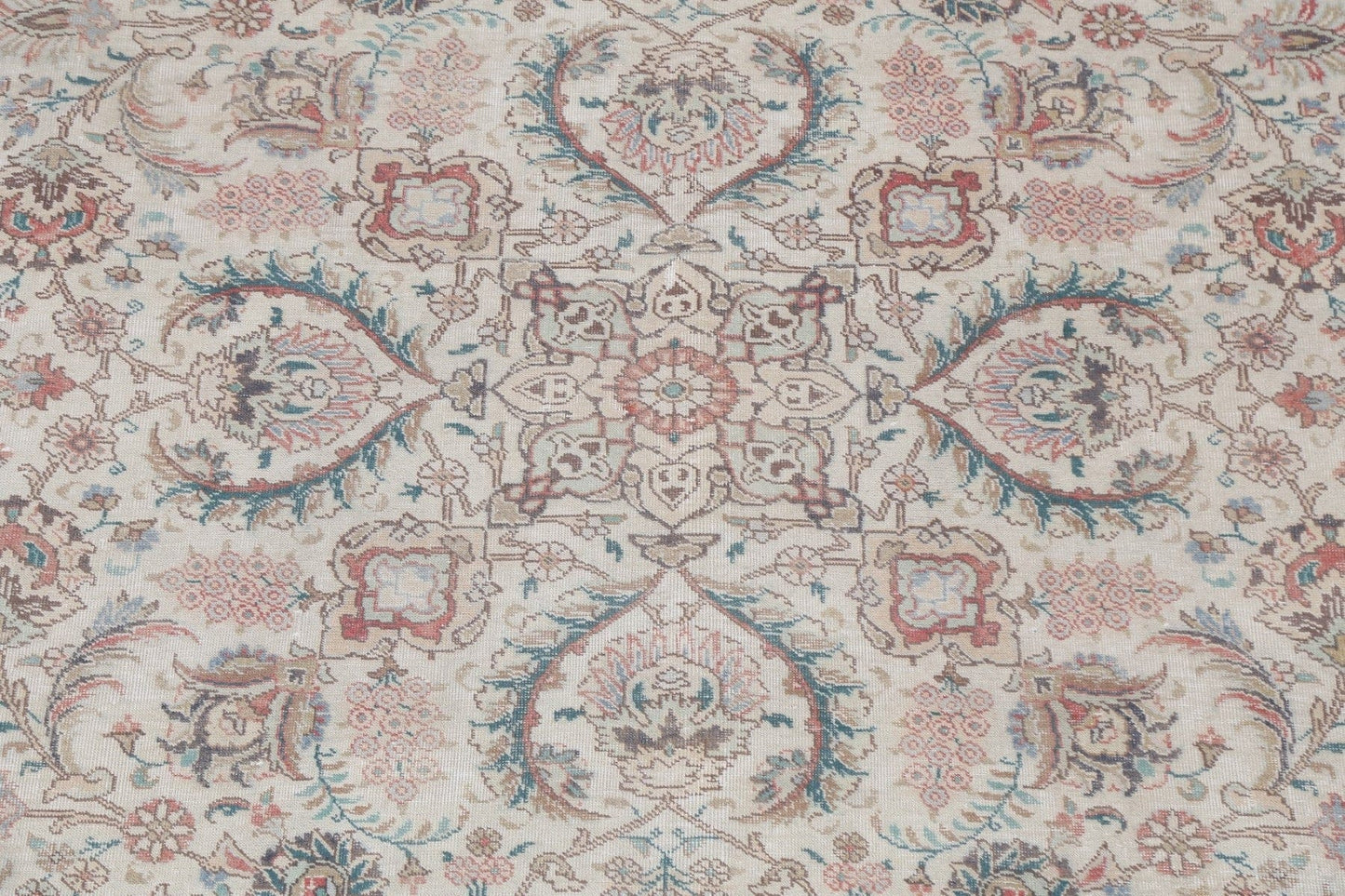 Muted Distressed Tabriz Persian Area Rug 8x11