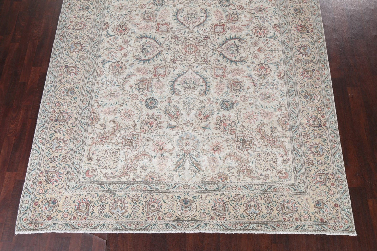 Muted Distressed Tabriz Persian Area Rug 8x11