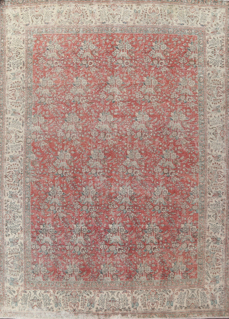 All-Over Distressed Tabriz Persian Area Rug 9x13