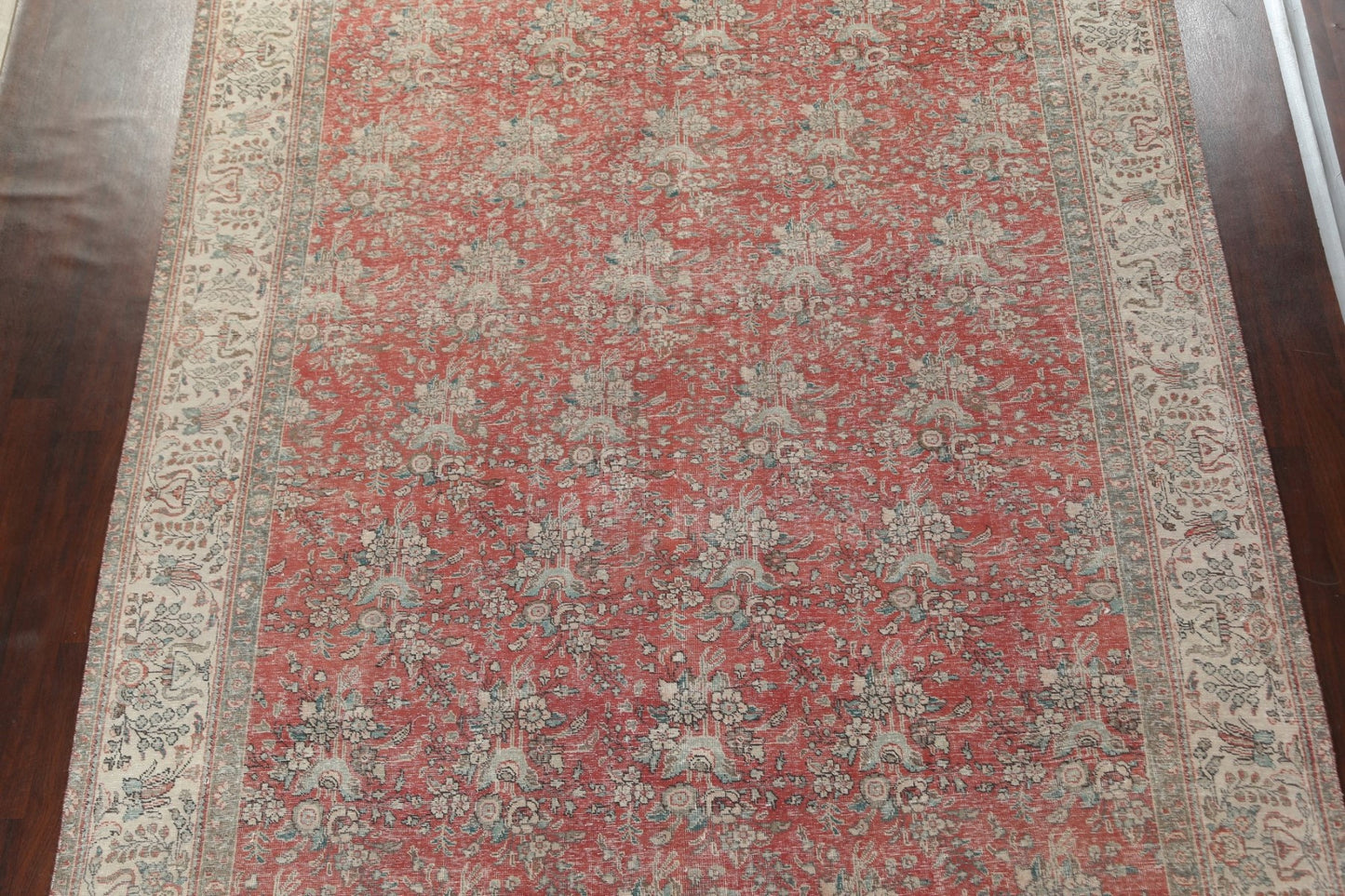 All-Over Distressed Tabriz Persian Area Rug 9x13