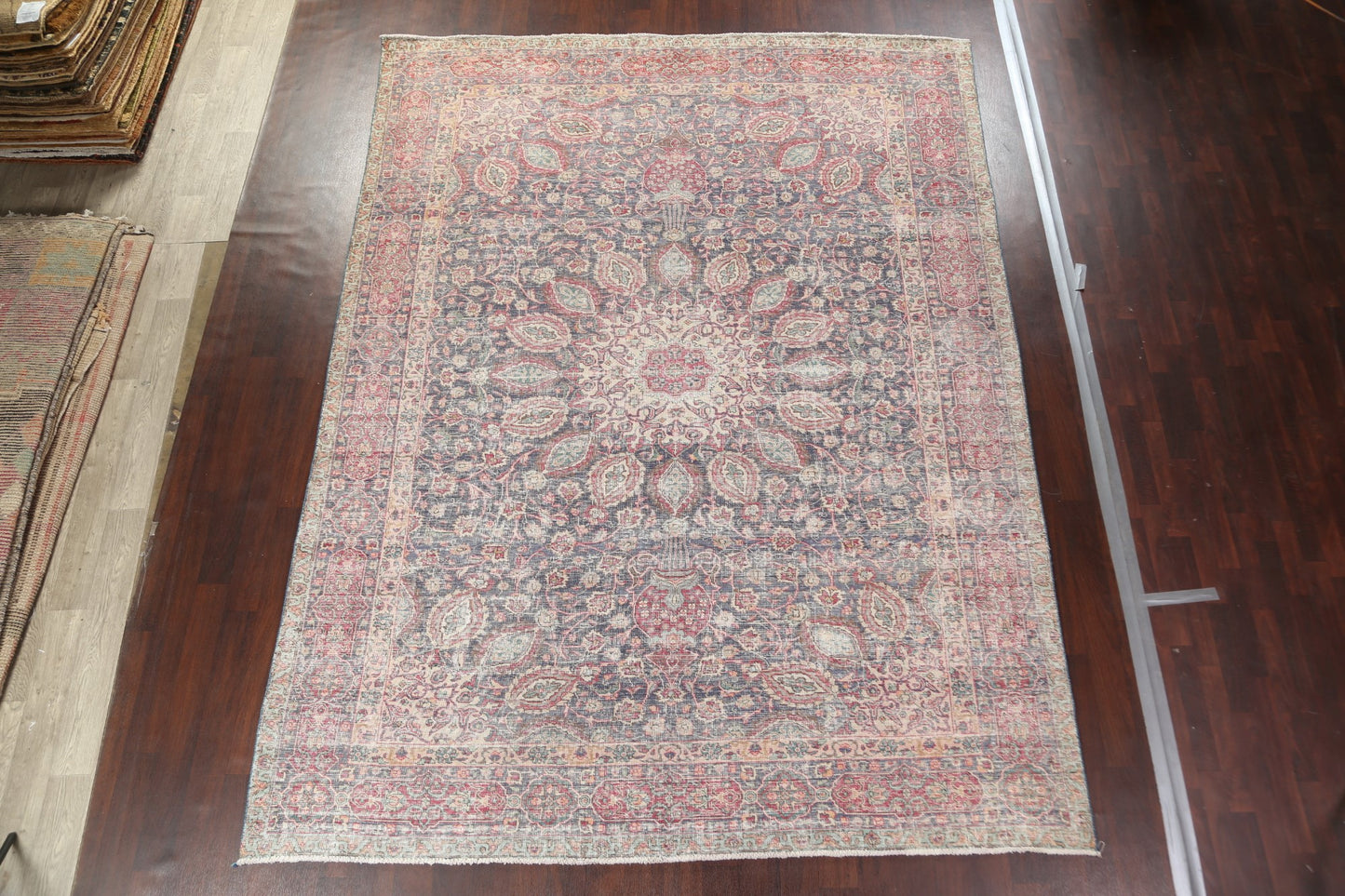 Antique Distressed Tabriz Persian Area Rug 9x13