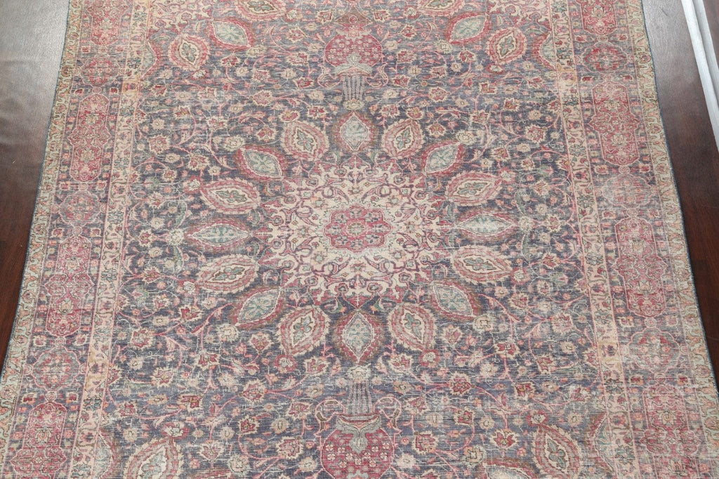 Antique Distressed Tabriz Persian Area Rug 9x13