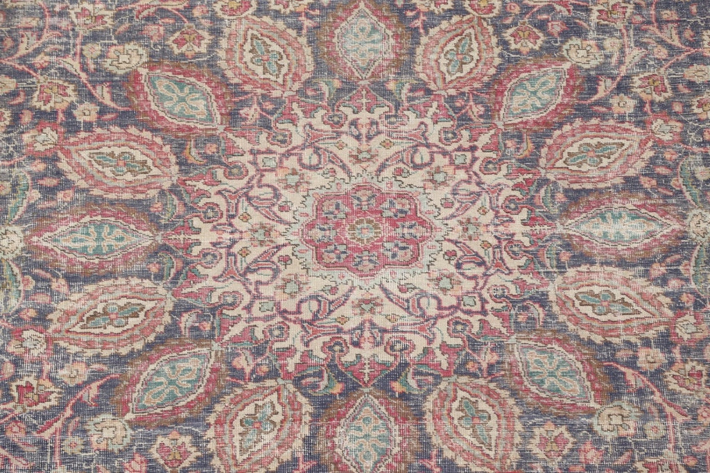 Antique Distressed Tabriz Persian Area Rug 9x13