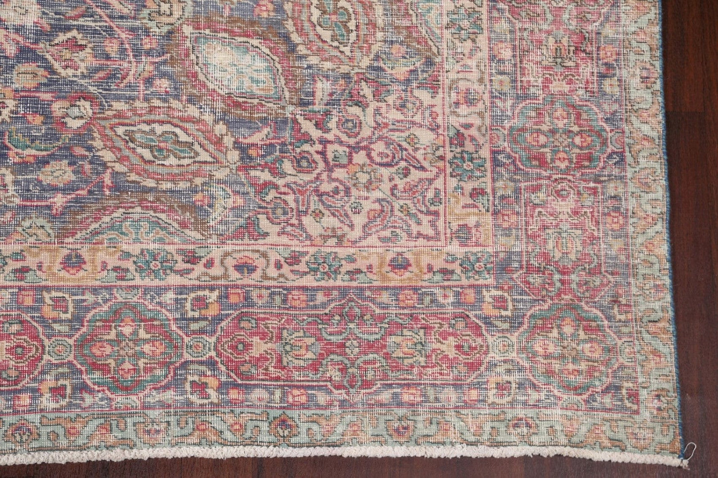 Antique Distressed Tabriz Persian Area Rug 9x13