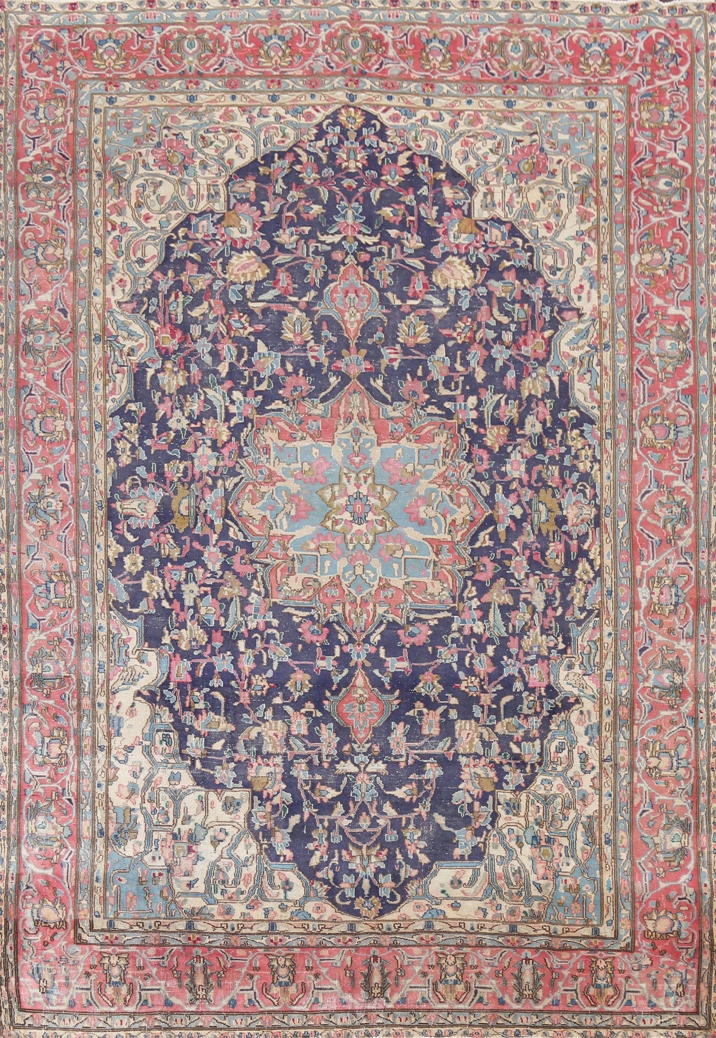 Traditional Floral Kerman Persian Area Rug 8x11