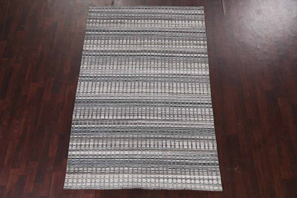 Checkered Contemporary Wool Area Rug 5x8