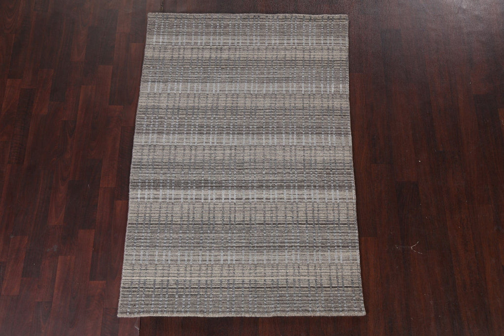 Stripe Contemporary Wool Area Rug 4x6