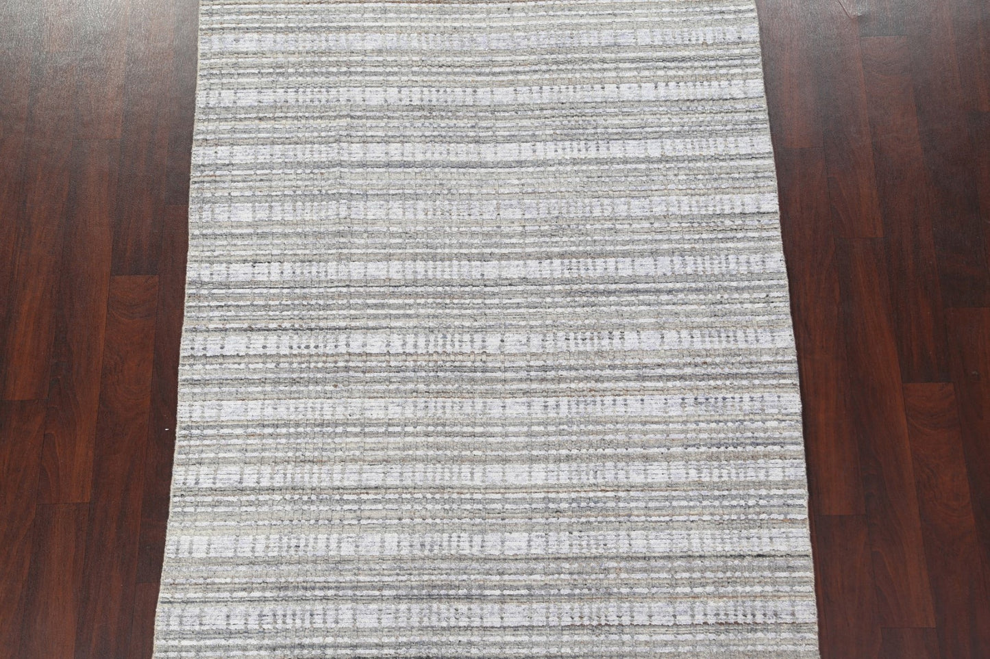 Striped Contemporary Wool Area Rug 5x8