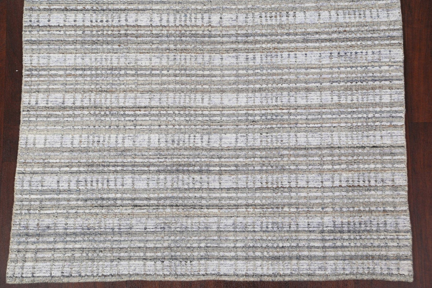 Striped Contemporary Wool Area Rug 5x8