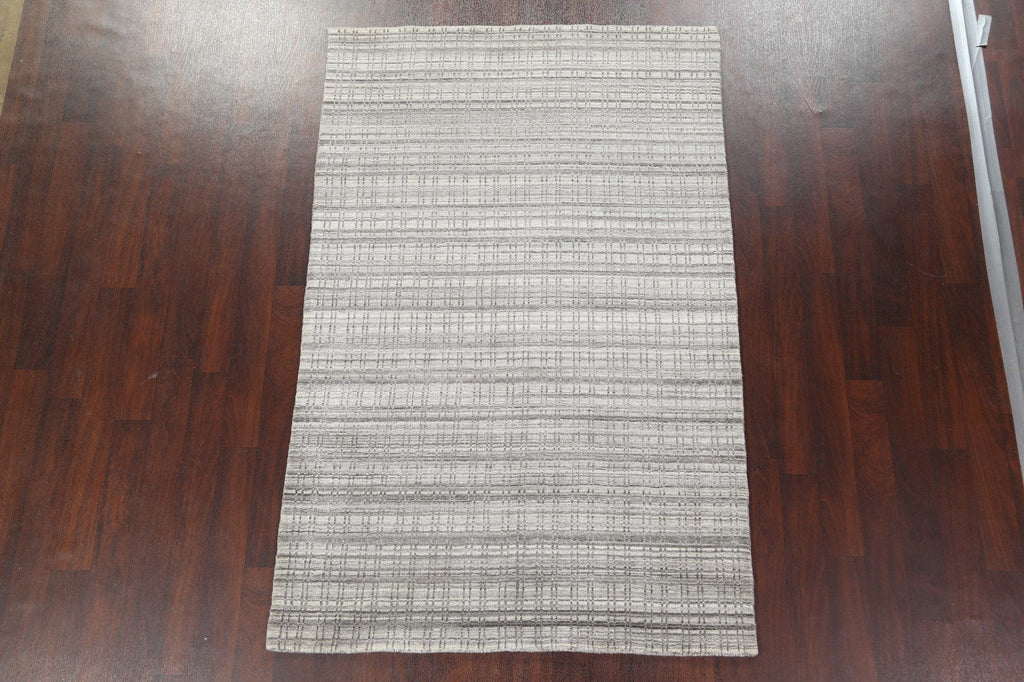 Checkered Contemporary Wool Area Rug 5x8